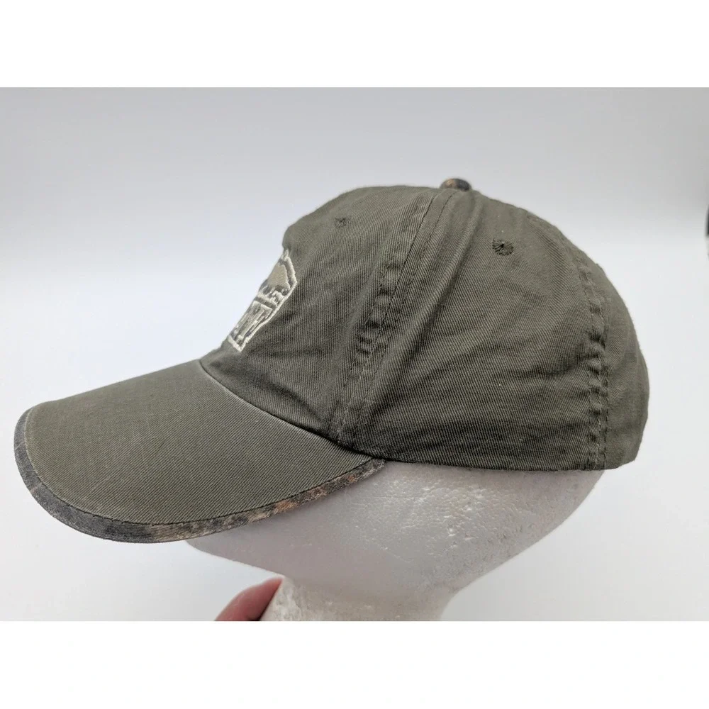 NWTF National Wild Turkey Federation Hat Olive Green Camo Adjustable Ball Cap